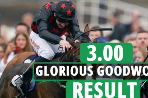 Who won the 3.00 at Goodwood? How EVERY horse finished on day one of Glorious Goodwood