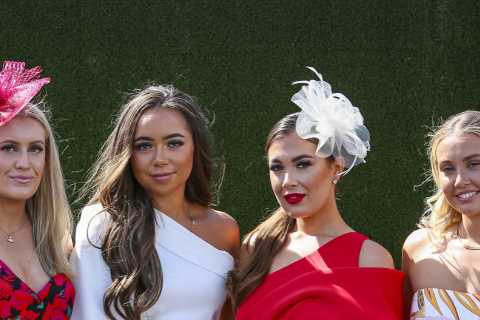 Glamorous racegoers flaunt their bare legs in eye-catching frocks and fascinators as they hit Ladies’ Day at Chester
