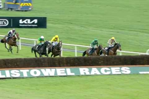 Watch jockey’s bone-crunching head-first fall as final fence disaster sees him miss out on £100,000