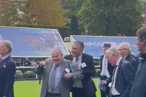 Watch amazing moment blind West Ham fan lands £285,000 winner as he listens to horse triumph at Ascot