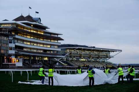 Cheltenham and ALL weekend jumps racing at risk as cold blast with temps dipping to -10C causes havoc with tracks