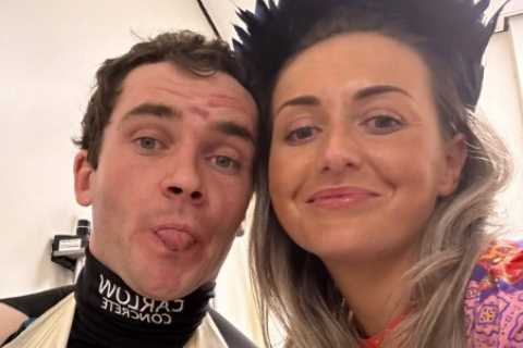 Grand National jockey breaks arm in ‘horrific’ fall but still manages Saturday night A&E photo with girlfriend