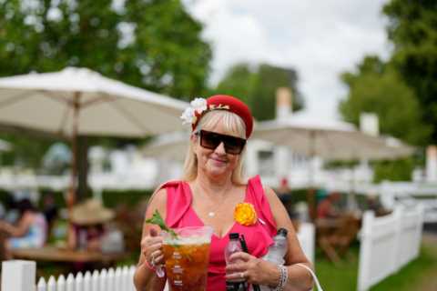 Royal Ascot guests impress in jaw-dropping floral dresses and huge hats as drinks flow on Day Five of racing