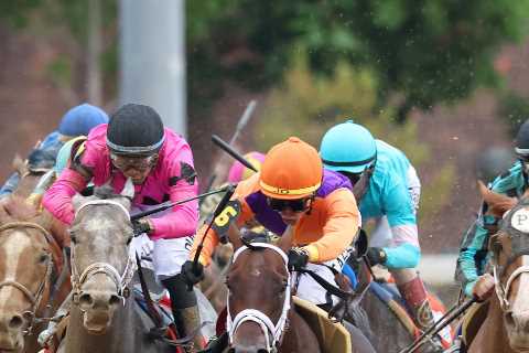 Jockeys refuse to race after one of them gets crushed by an upside-down horse