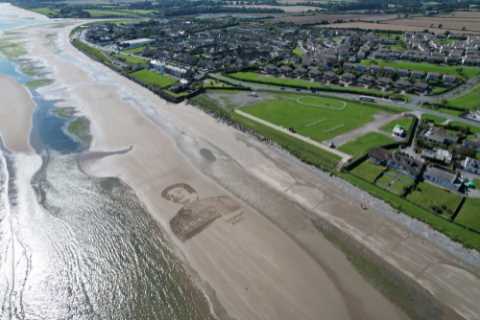 100ft Sand Portrait of Top Jockey Appears on Laytown Beach
