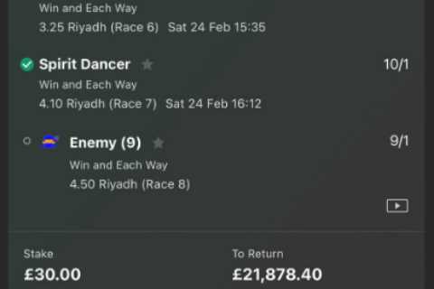 Unlucky Punter Loses Over £20,000 Due to Ryan Moore's 'Savage' Move